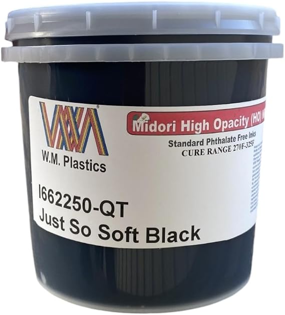 Plastisol Ink for Screen Printing-Quart (Just So Soft Black)