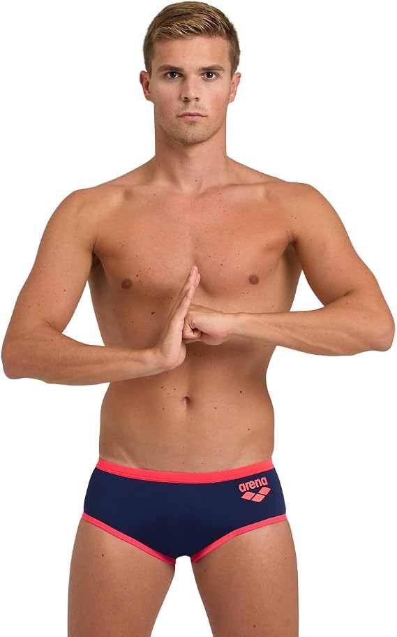 Arena One Men's Big Logo Seamless Swim Brief MaxLife Pool Practice Athletic Swimsuit Short Training Bathing Suit Swimmers