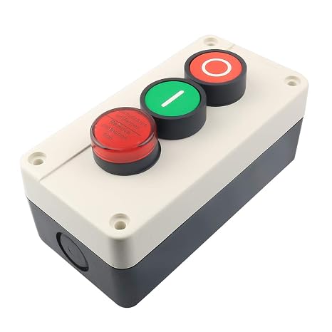 Push Button Switch Station Momentary NC Red, NO Green, Red Signal 660V 10A