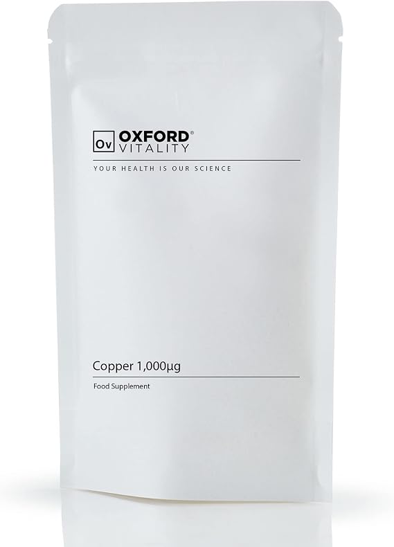 Copper 1mg Tablets | Copper Food Supplement | Oxford Vitality | 1000 Tablets