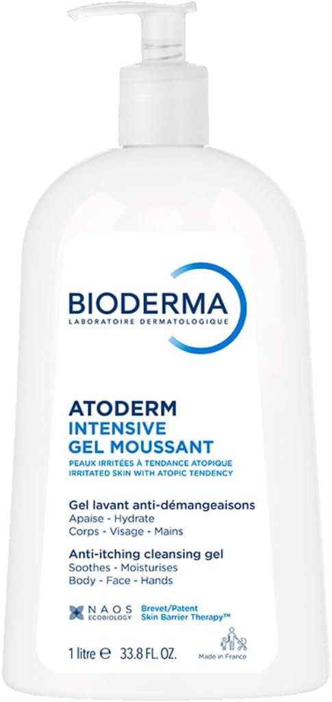 Bioderma Atoderm Intensive Foaming Gel Çok Kuru ve Atopi Eğilimli Ciltler için Niasinamid İçeren Onarıcı Temizleme Jeli Bebek, Çocuk ve Yetişkin Kullanımına Uygun