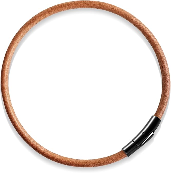 Waterproof Mens Leather Bracelet with Clasp,Handmade Minimalism Bracelets for Men,Antique Brown Wrist Cuff Rope Accessories