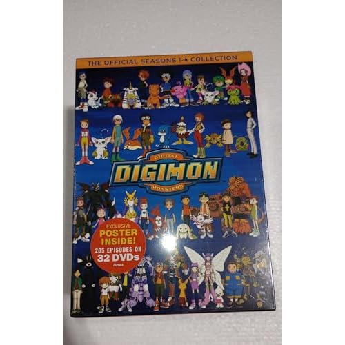 Digimon Complete Series DVD Collection Season 1-4 Box Set