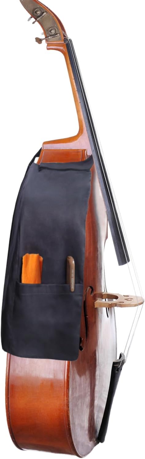 Double Bass Bib with Velcro Strap Protect the Varnish from Scratches with Two Pockets on the Side of the Bib Looks Cool