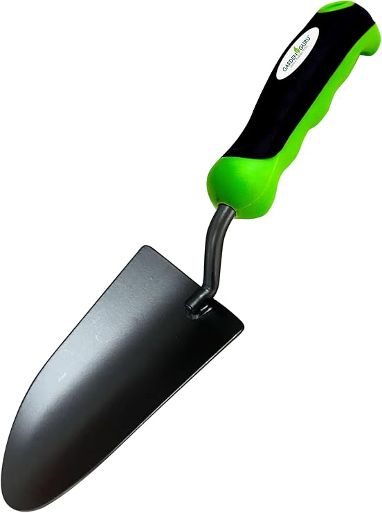 Garden Guru Heavy Duty Garden Trowel Hand Shovel for Gardening Strong Carbon Steel - Rust Resistant Ergonomic Grip Perfect Trowel Garden Tool for Soil Digging Planting Transplanting Weeding