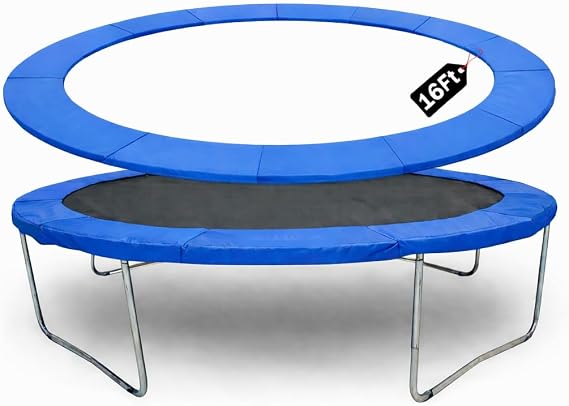 16ft Trampoline Pad Replacement, Round Trampoline Spring Cover Replacement No Hole Trampoline Pole Pad Waterproof UV Resistant Safety Pad
