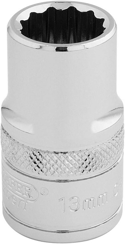 Draper 33105 1/2" Square Drive 12 Point Socket, 13mm Size , Blue