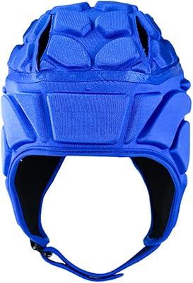 Hotfiary Soft Football Helmet, Shell Padded 7v7 Rugbys Protective Headgear, Soccer Scrum Cap Headguard Goalkeeper Helmet for Kids Youth Adults, Adjustable & Breathable