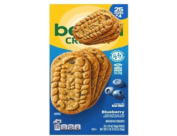 Blueberry Breakfast Biscuits, (25 Count (1pack))