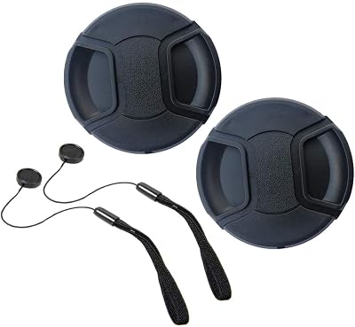 77mm Lens Cap Compatible for Canon EF 70-200mm f2.8L IS IIIII USM & RF 70-200mm f4L IS USM, Black Plastic, 2 Pack