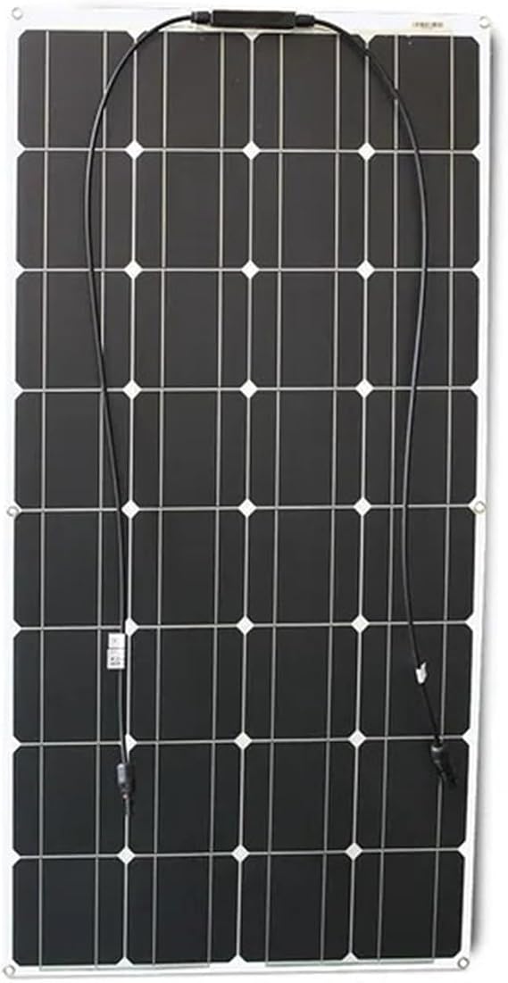 Solar Panel 12V Flexible Solar Panel 600W 100W 200W 300W 400W 500W Bendable Waterproof Monocrystalline Best Solar Panel For RV Boat High-efficiency Solar Panel(Color:100w Solar Panel)