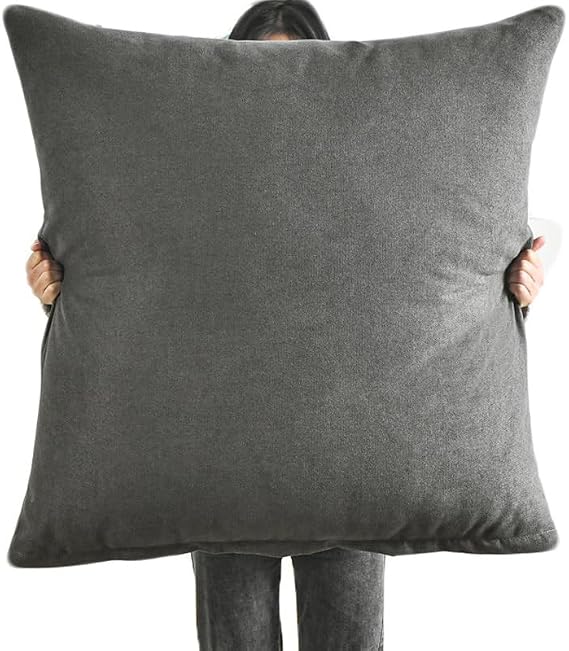 Decorative Throw Pillow Covers 50x50 60x60 70x70 80x80 Cushion Cover Cases with Invisible Zipper for Couch Sofa Throw Pillowcase Square Protectors Detachable and Washable(Color 1,60x60cm/24x24in)