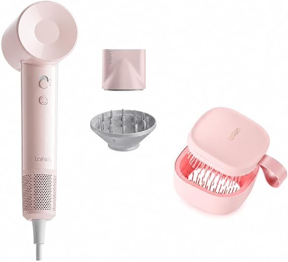 Laifen SE Lite Pink with Laifen Hair Brushes Pink