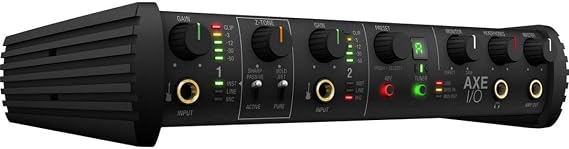 IK Multimedia AXE I/O premium 2-in 5-out 24-bit, 192 kHz USB audio interface for Mac/PC with advanced guitar tone shaping, Hi-Z re-amp out and massive AmpliTube and TONEX software bundle