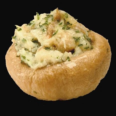Crimini Mushroom with Crabmeat Frozen - 60 Per Case, Gourmet Stuffed Appetizers, Coated in Italian Olive Oil, Bulk for Chefs and Catering
