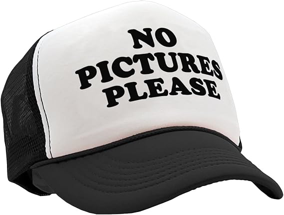 Guacamole - NO Pictures Please - Paparazzi Famous Nerd - Vintage Retro Style Trucker Cap Hat