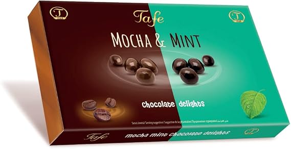 Tafe Mocha & Mint Çikolata Kaplı Kahve ve Nane Aromalı Lokum Draje 150 gr