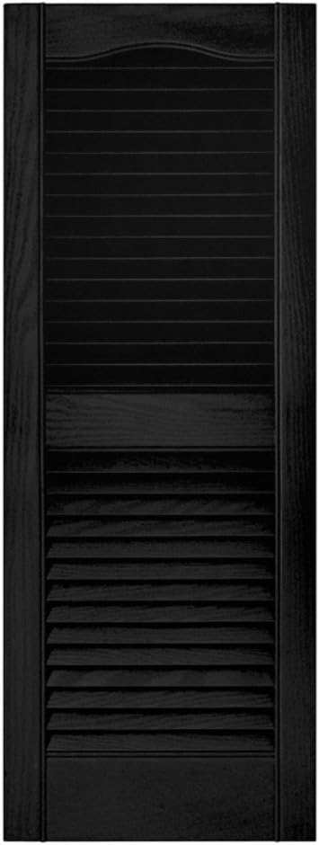 Builders Edge TV817004 15x39 BLK Louv Shutter