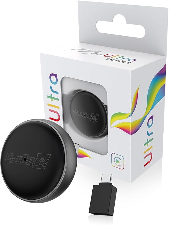 CarlinKit MINI Ultra3: The latest wireless CarPlay & Android Auto adapter. Transforms wired connections to wireless, delivering ultra-fast connectivity with plug-and-play functionality. Compatible wit