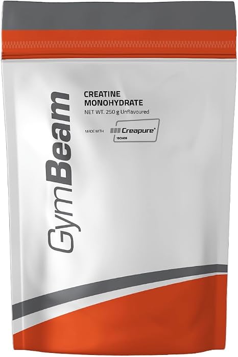 GymBeam Creapure® Creatine Monohydrate Powder - Made in Germany - Micronised High Dosage 100% Pure Creatine Vegan for Training & Performance Enhancement (250 g Neutral in Taste)