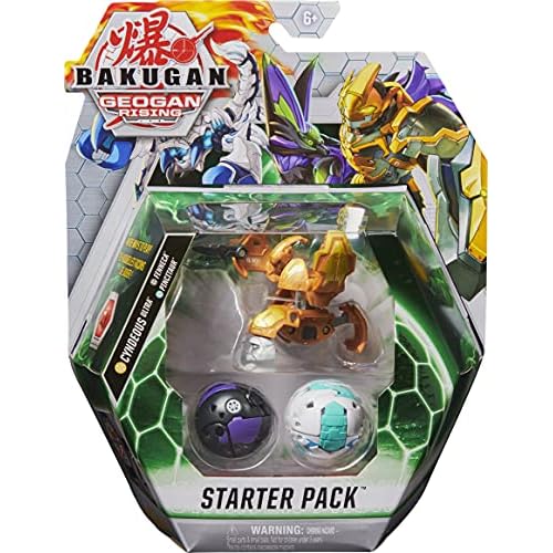 Bakugan Starter Pack 3-Pack, Cyndeous Ultra, Geogan Rising Collectible Action Figures
