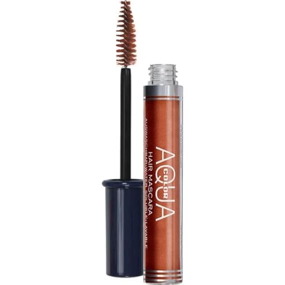 Kryolan Aquacolor Hair Mascara - Temporary Hair Coverage and Root Touch Up - Hair Finishing Stick in Applicator Bottle and Brush, 0.37 Fl Oz (Pack of 1)