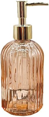 Soap Dispenser 400ML Pressed Dispenser Glass Bottle Shampoo Shower Gel Bottle Soap Light Luxury Lotion Empty Bottle Wash DispensersYellow