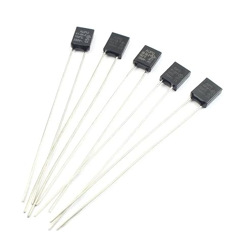 5 Pcs for Aupo Thermal Fuse Cutoff 1A 2A 3A 5A 250V,84 102 115 125 130 135 145 150 C Degree LED Fuses Temperature Switches Control (2A 115C)