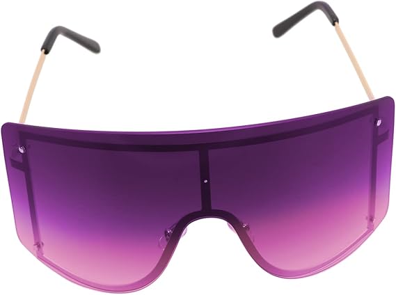 Holibanna 1Pair Fashionable Oversized Sunglasses for Summer Outdoor Activities Creative Beach Shades Eyewear for Men Women Purple Gradient Frame Lightweight Stylish Design