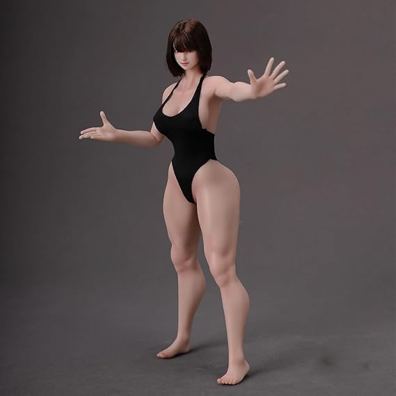 1/6 Scale Figure, Female, Ultra Flexible, Seamless, Bare Skin, Silicone Fingers + Makeup, 29 Muscle, Connectable Obitsu, i8 Toys, Super Duck Head Chun li (Normal White (Close to DD White Skin