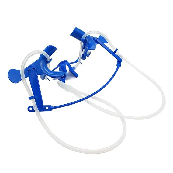 Sino Dental Oral Dry Field System Nola Retractor,Orthodontic Teeth Whitening Cheek Retractor,Autoclavable Dental Mouth Opener,Disposable Dental Lip Cheek Retractor for Mouthguard (Blue)