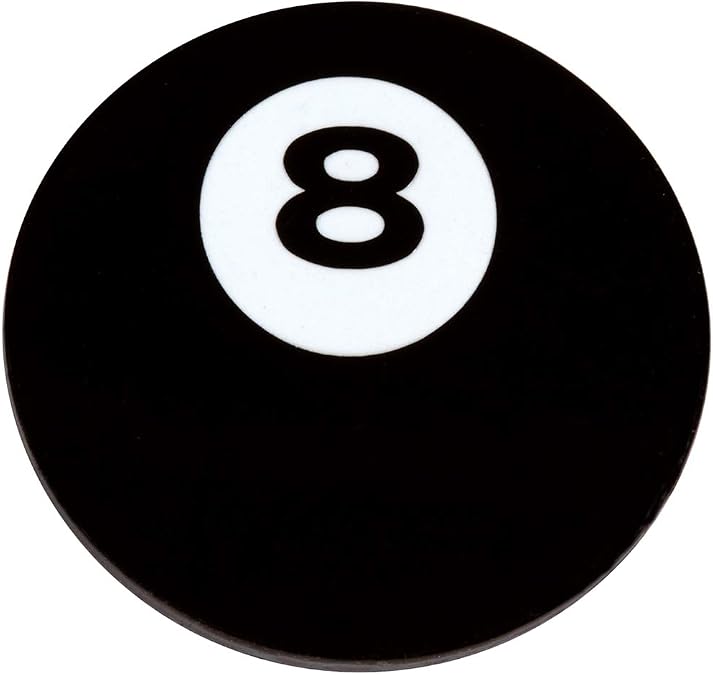 Eight Ball Symbol Lapel Pin Tie Tack Black 8 Billiards Pool Emblem