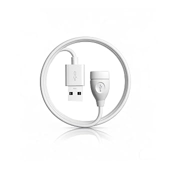 USB Extension Cable White, 3.3 FT USB Male to Female Extender Cord for Charging and Data Sync