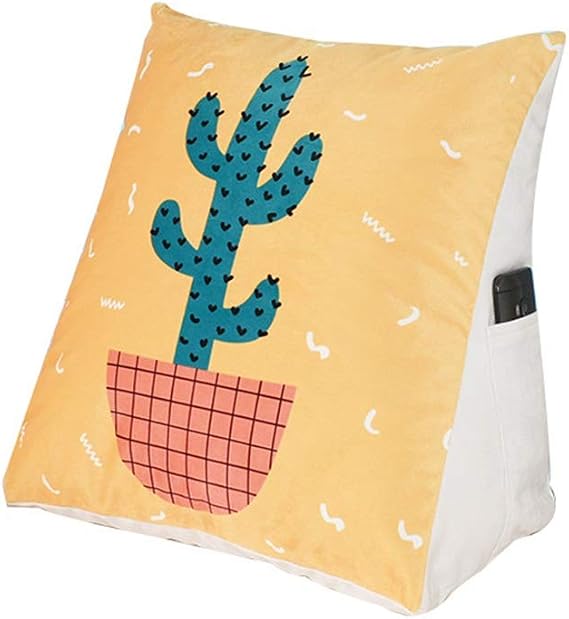 Triangle Wedge Pillow Cartoon Triangle Cushion Sofa Pillow Bedside Pillow Tatami Waist Pillow Best for Bed BackColor: Style1, Size: 40x23x46cm