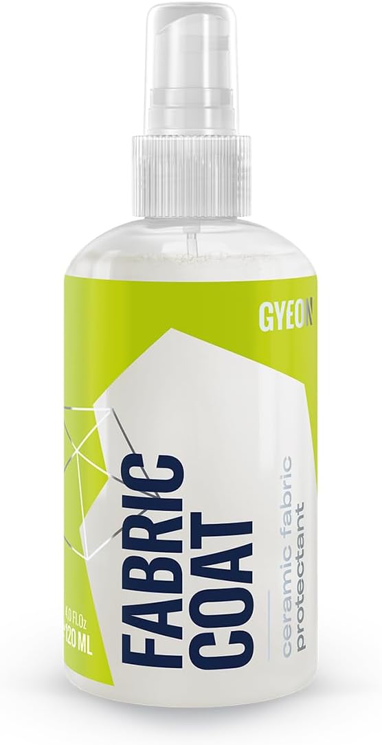 Gyeon Quartz Fabric Coat SuperHydrophobic UVResistant Ceramic Textile Protectant for Upholstery Carpet Convertible Tops Stain Repellent SelfCleaning Liquid, LongLasting Protection, Interior Use