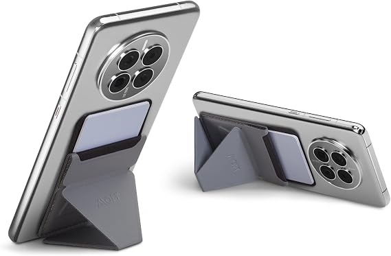 MOFT Adhesive Card Holder for Android, iPhone and Most Smartphones, 2 Viewing Angles, Slim Phone Stand (Cool Gray)