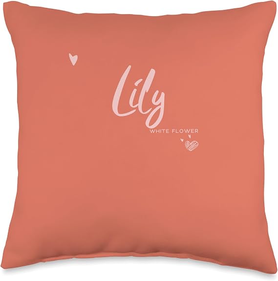 Lily meaning "White Flower" Throw Pillow