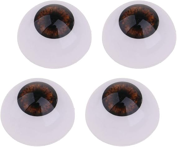24mm Acrylic Eyeballs Brown Iris Safety Eyes for Reborn Baby Girl/Boy Dolls DIY Making Accessories
