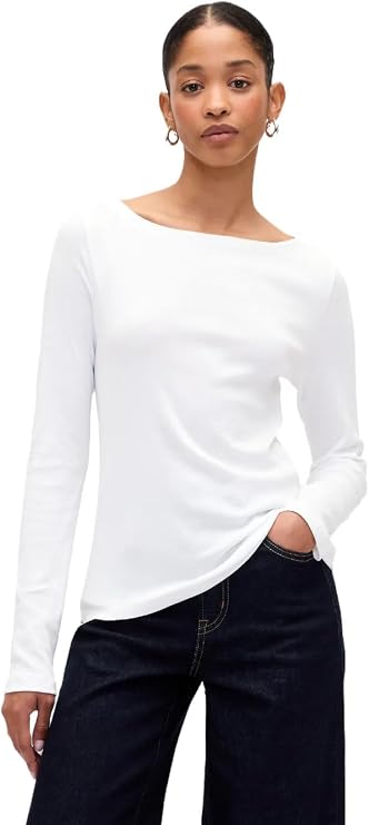 Gap Women's Long Sleeve Boatneck Knit Top