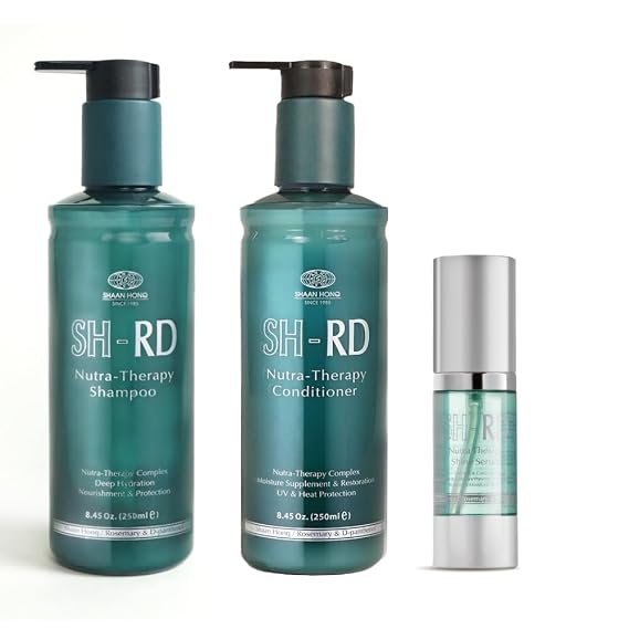 Nutra-Therapy Shampoo & Conditioner (250ml Each) + Shine Serum (40ml) - Repair & Restore Dry, Damaged Hair