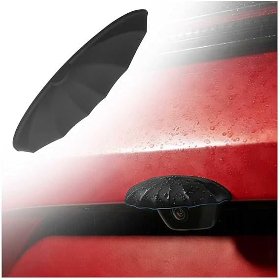 New Car Backup Camera Rain Shield,Silicone Car Reverse Camera Rain Cover Keeps Rear Cameras Lens Clear,Self-Adhesive Cars Rear View Cameras Cover with Wider Design