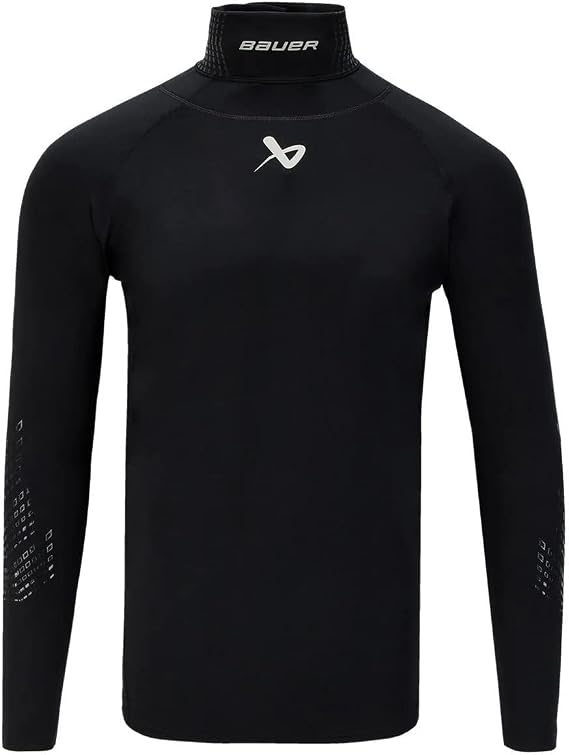 Bauer Hockey Neck Protect Long Sleeve Shirt, Youth
