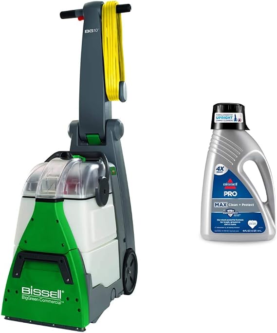 Bissell BigGreen Commercial BG10 Deep Cleaning 2 Motor Extractor Machine & Bissell 78H63 Deep Clean Pro 4X Deep Cleaning Concentrated Carpet Shampoo, 48 ounces - Silver