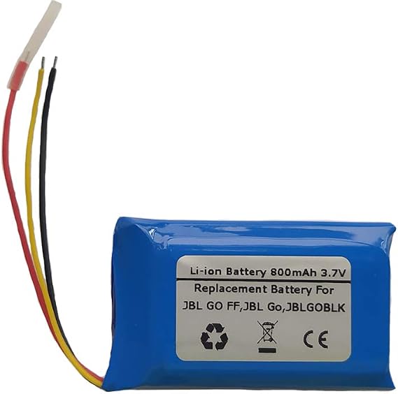 800mAh 3.7V Replacement Battery for JB L GO FF, JB L Go, JB LGOBLK, GSP072035