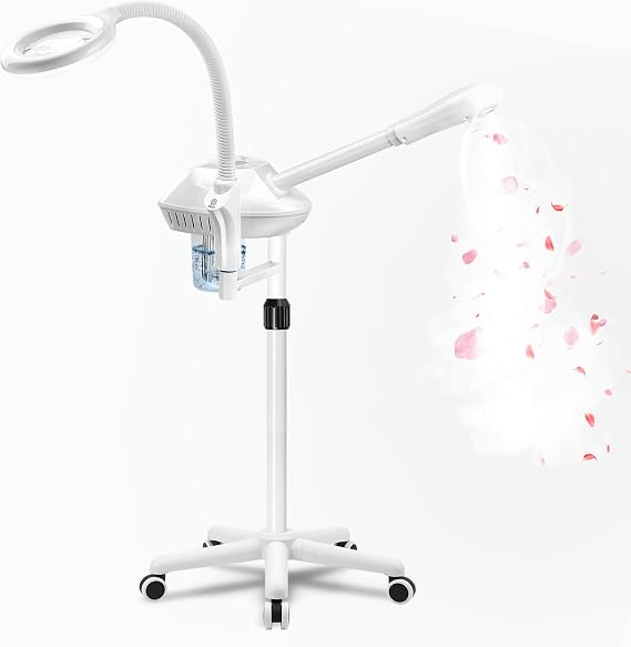 Salon Senor Professional Facial Steamer with 5X Magnifying Lamp,White