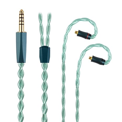 NICEHCK FourMix 4.4mm Balanced MMCX Green IEM Upgrade Cable HiFi Wire
