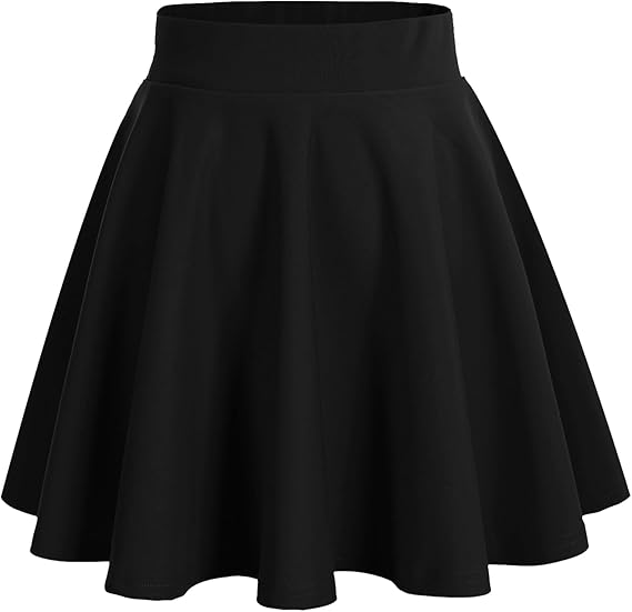 DRESSTELLS Women's Casual Mini Skirt 2026 Stretchy High Waist Basic Versatile Aline School Girl Skirts
