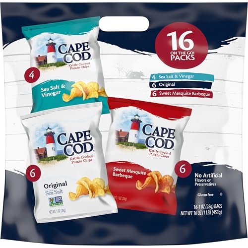 Cape Cod Potato Chips Variety Pack, 1 Oz, 16 Ct