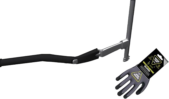 OPNBar Version 4 (1 Pack) Large Mouth Leverage Bar - for Shipping Container Doors - with SAFER GRIP Gloves