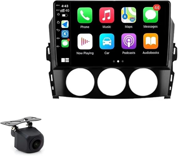 Android 9 Inch Touchscreen Car Radio Stereo for Mazda MX-5 III 3 NC 2008-2015 with Carplay Android Auto GPS Navigation with BT WiFi USB Mirror Link FM Auto Parts(1+32G)